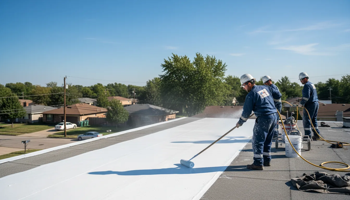 Commercial roof coating in Fishers Landing, NY near me